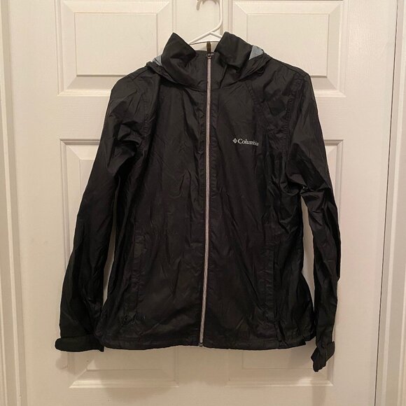 Columbia Women's  Switchback II Waterproof Full Zip Hooded Black Jacket Medium - Picture 1 of 2